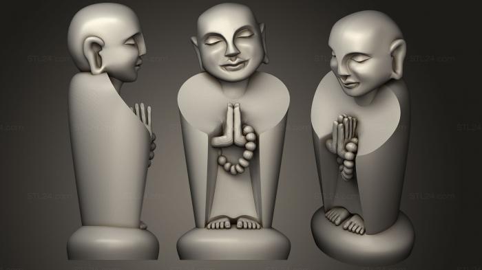 Статуэтки Будда (Буддийская статуя, STKBD_0077) 3D модель для ЧПУ станка